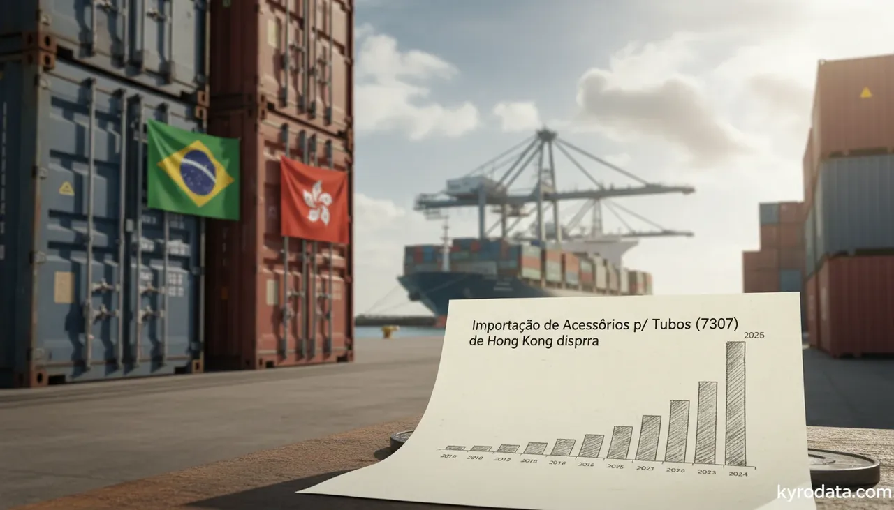 Importación de accesorios de tubería desde Hong Kong sube 148% en 2025