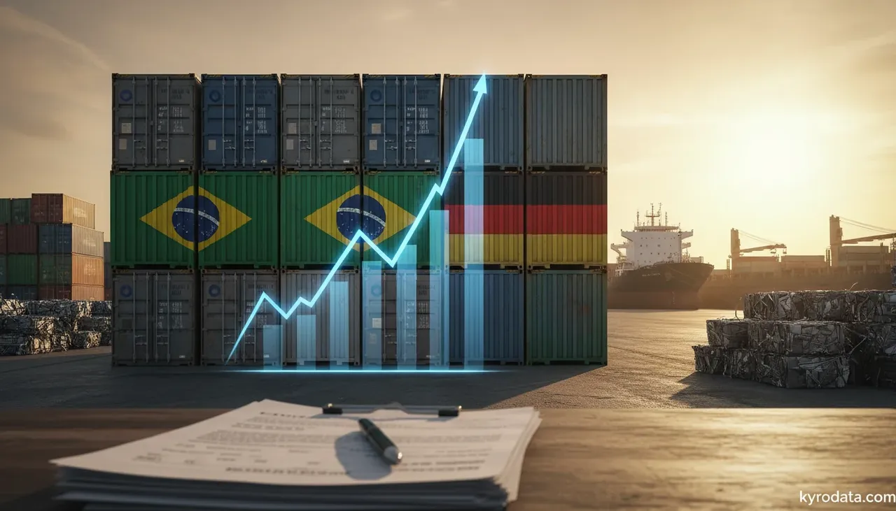 Importaciones de sucata de aluminio de Alemania crecen 722% en 2025